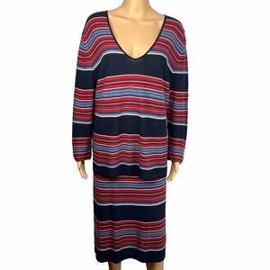 Lauren Ralph L Knit Skirt Sweater Top XL Indian Blanket Stripe Southwestern Set